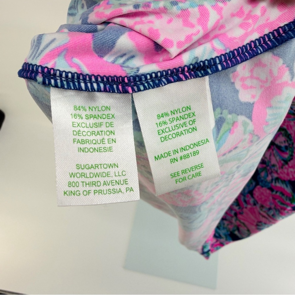 Lilly Pulitzer Johanna Swim Cover Up in Oyster Bay Navy Blue Shroom with a View - Picture 6 of 6